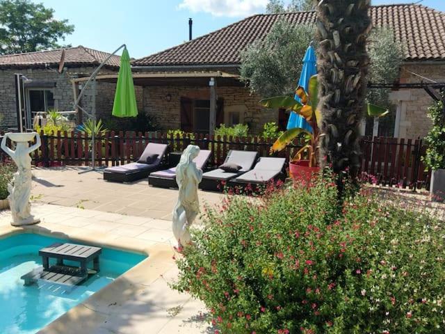 Villa Belle Quercynoise Piscine Jacuzzi Partages Septfonds Exterior foto
